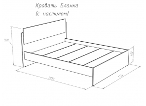 Кровать двойная санта 3011 new 160х200 см белый марика 483